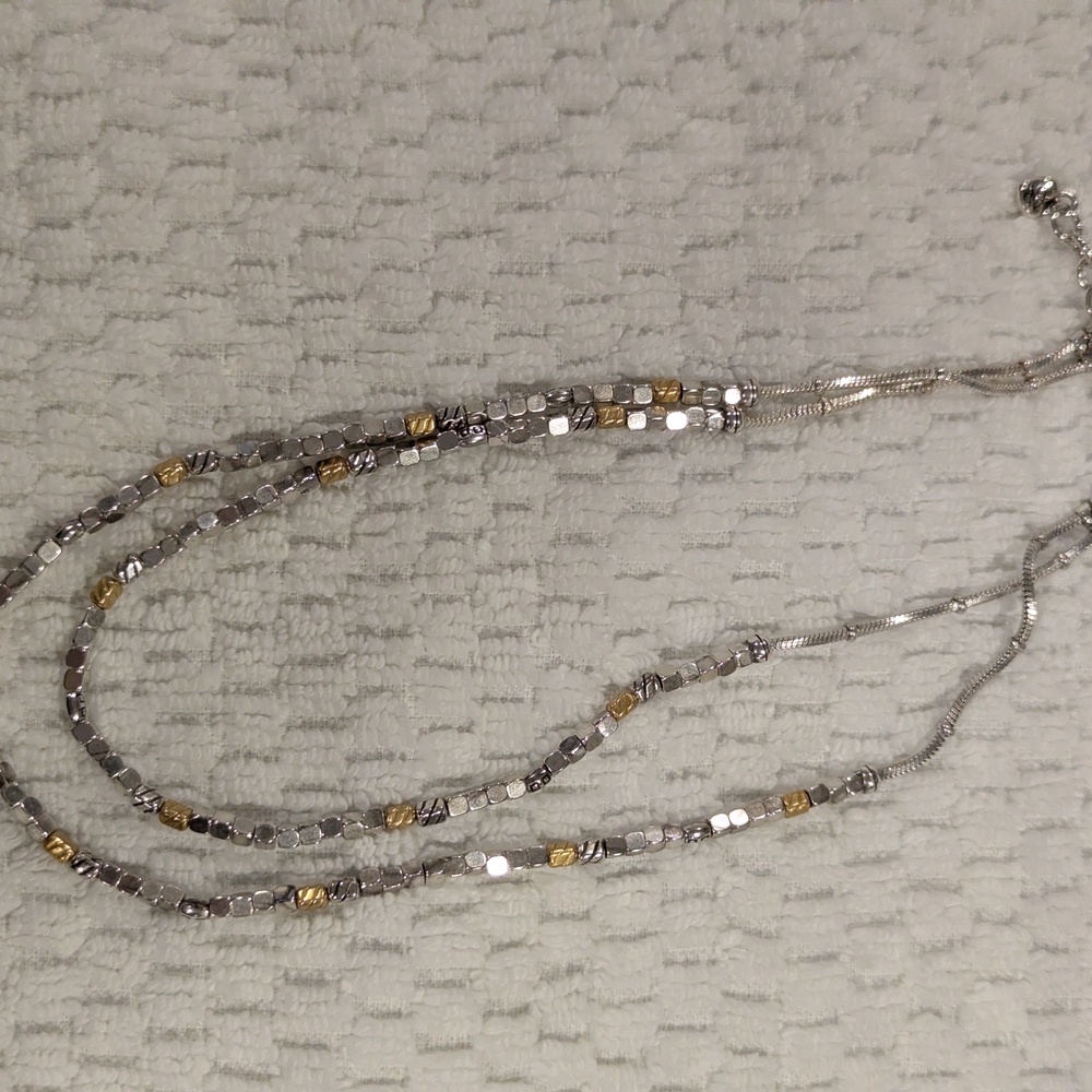 Brighton Silver and Gold Beaded Necklace